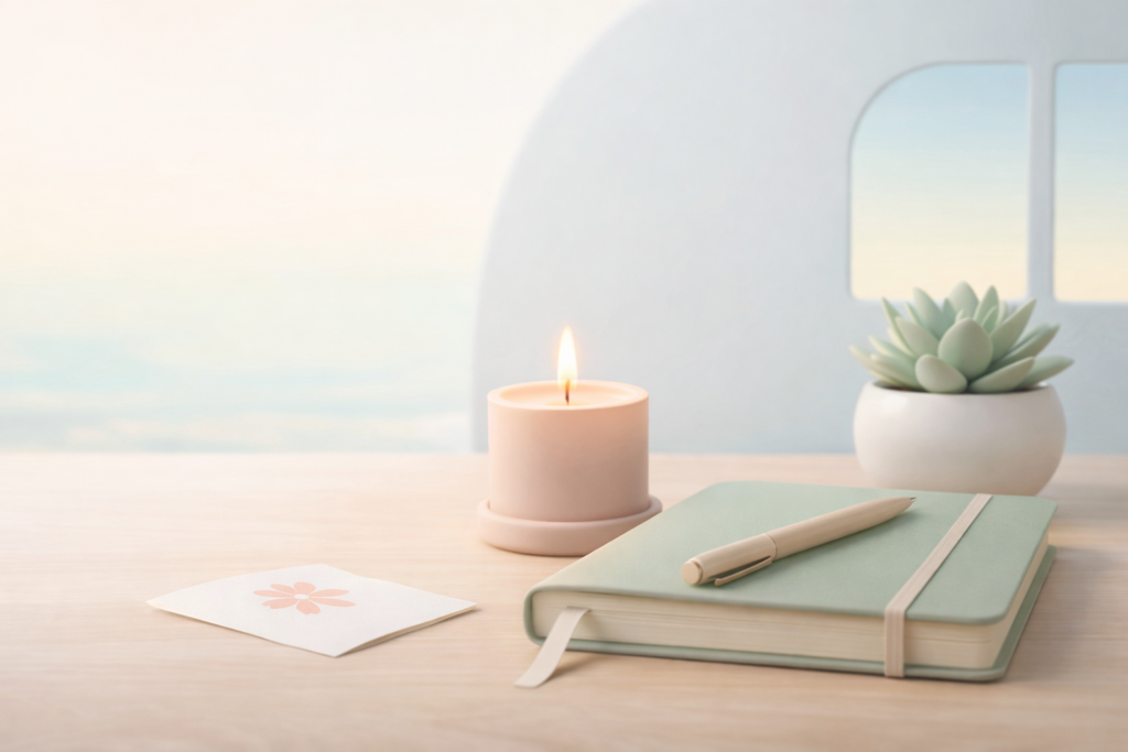 escena tranquila con tonos pastel